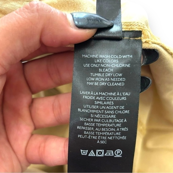 Free People Mini Skirt in “Gold Dust” Color with Front Pockets - Size 12 - Picture 8 of 9